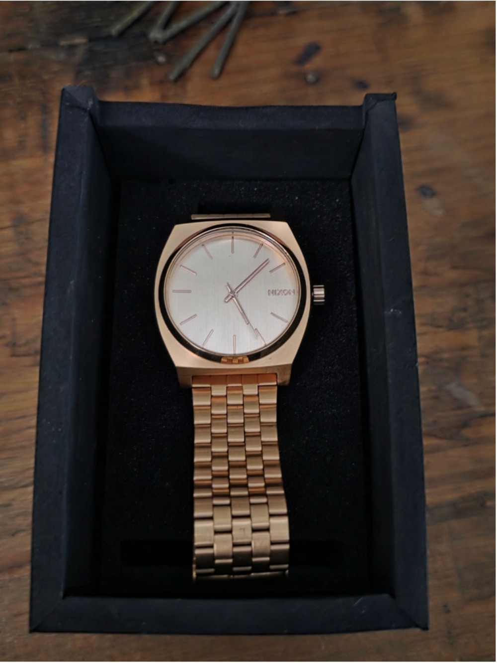 Women's Nixon Rose Gold The Time Teller Watch One Size